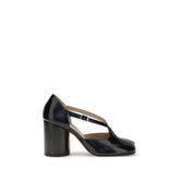 Margiela Black Calf Leather Bos Taurus High Heel Pumps